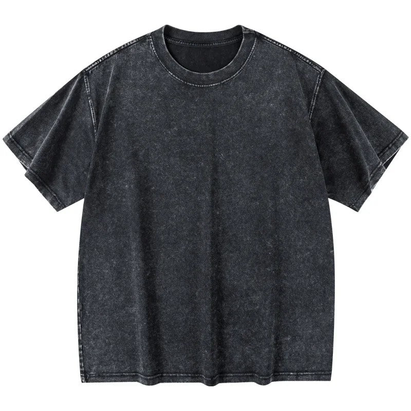 Manhattan Washed 100% Cotton T-Shirt - Graphite Wash