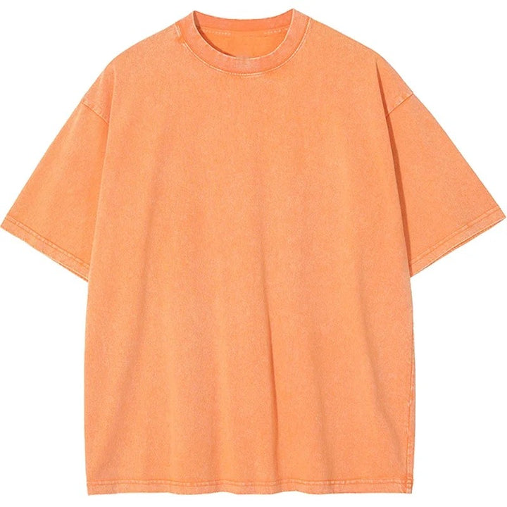 Manhattan Washed 100% Cotton T-Shirt - Terra Cotta