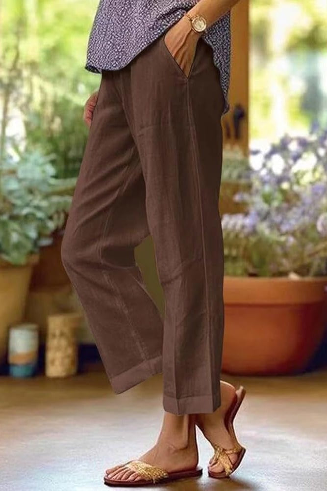 Marseille Summer Trousers - Dune Brown