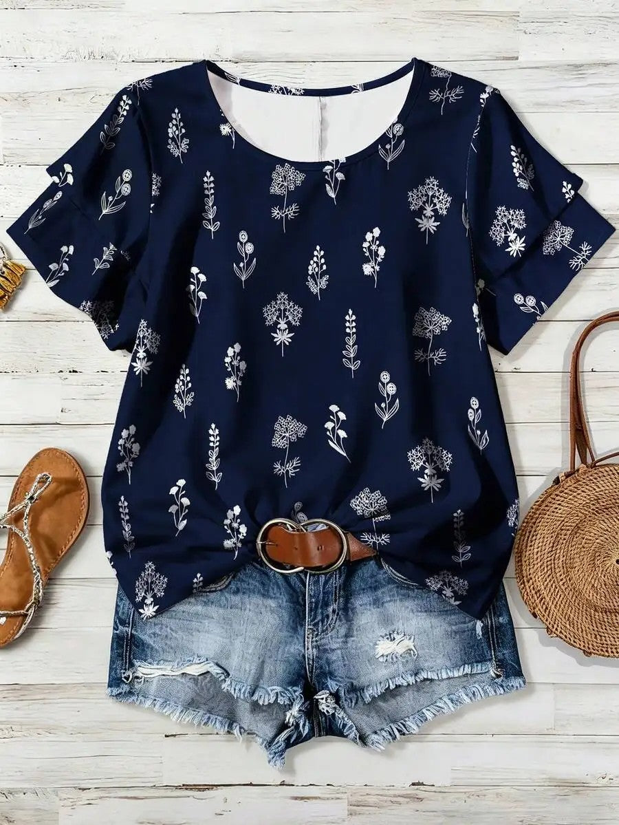 Marbella Paisley Ruffle Top