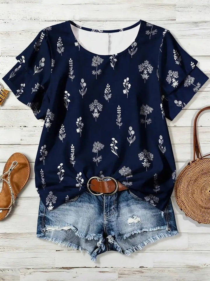 Marbella Paisley Ruffle Top