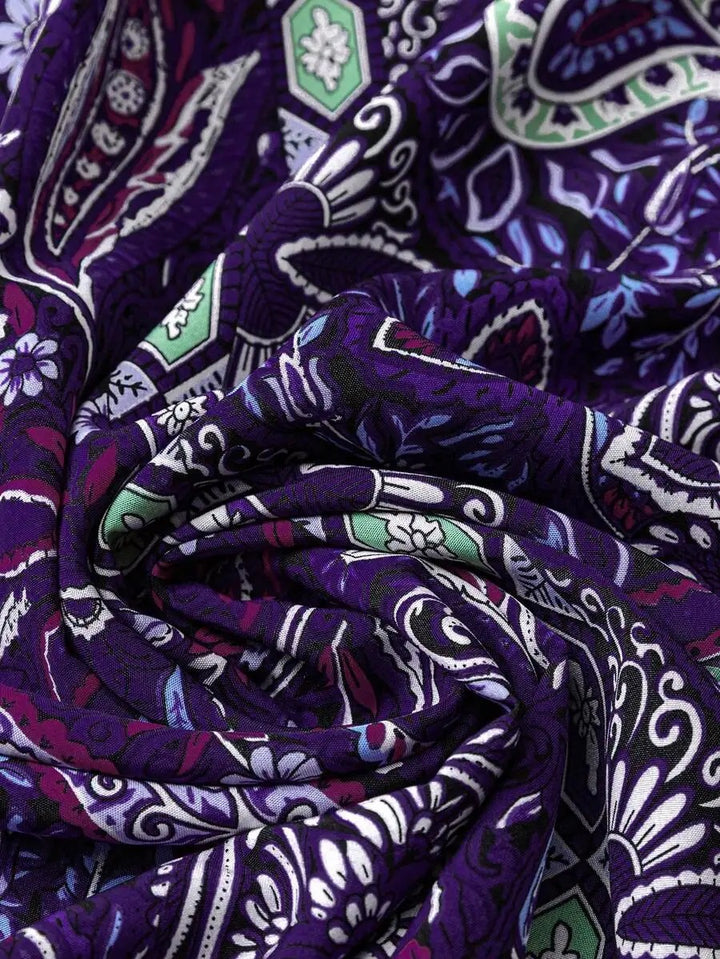 Marbella Paisley Ruffle Top