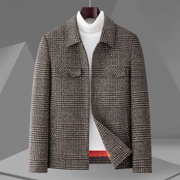 Tivoli Houndstooth Wool Trucker Jacket