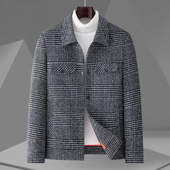Tivoli Houndstooth Wool Trucker Jacket