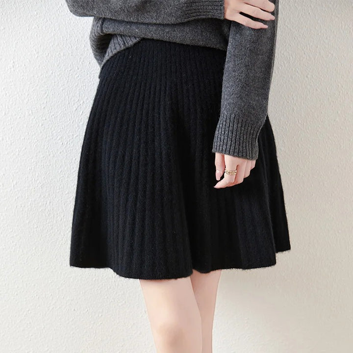 Montclair Cashmere Skirt - Black