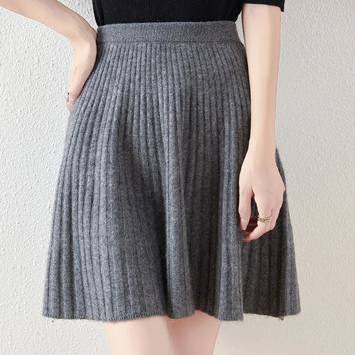 Montclair Cashmere Skirt - Charcoal