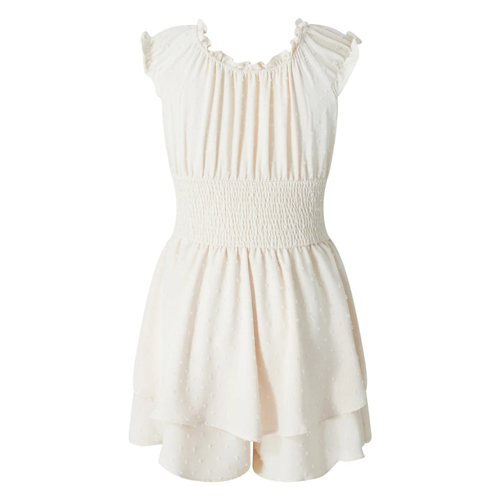 Mykonos Off-Shoulder Playsuit - Apricot