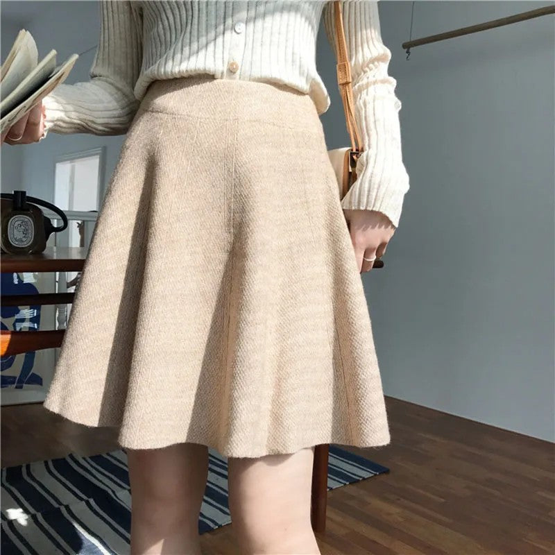 Navara Knitted Mini Skirt - Sandstone