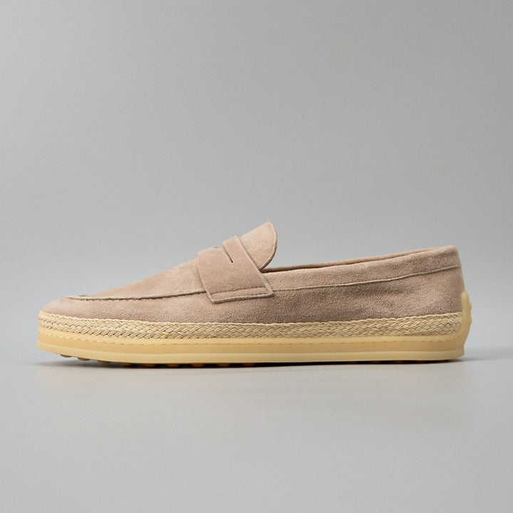 Ostuni Suede Espadrille Loafers - Khaki Suede