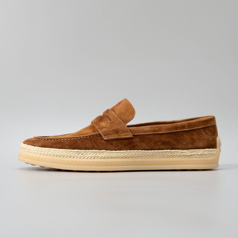 Ostuni Suede Espadrille Loafers - Tobacco Suede