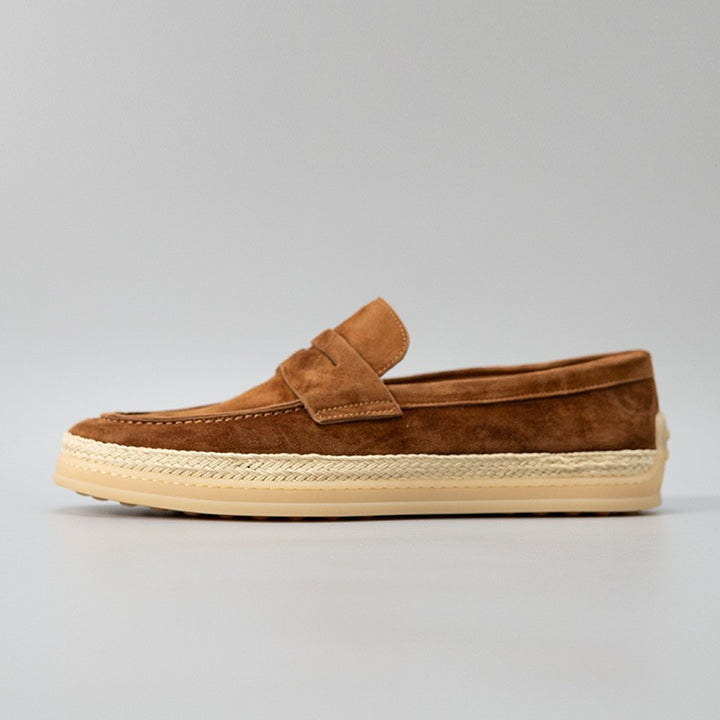 Ostuni Suede Espadrille Loafers - Tobacco Suede