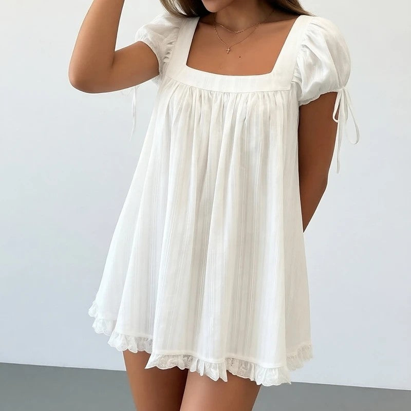 Parma Cotton Blend Mini Dress
