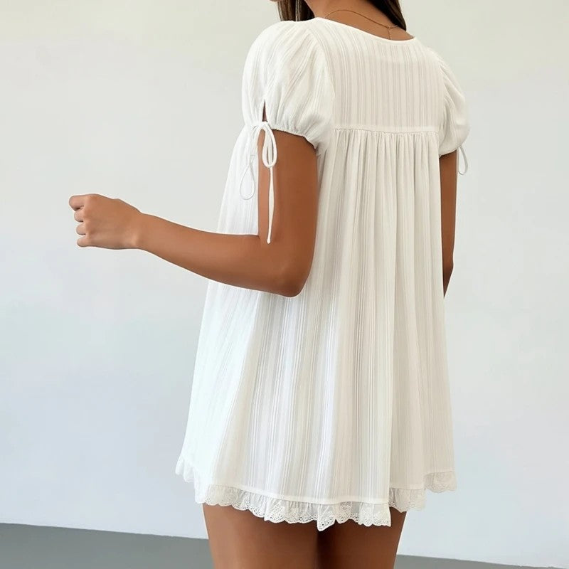 Parma Cotton Blend Mini Dress