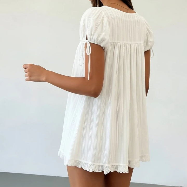 Parma Cotton Blend Mini Dress