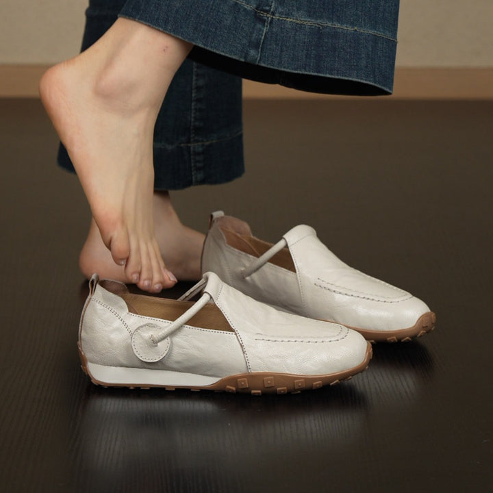 Pavia Sheepskin T-Strap Loafers