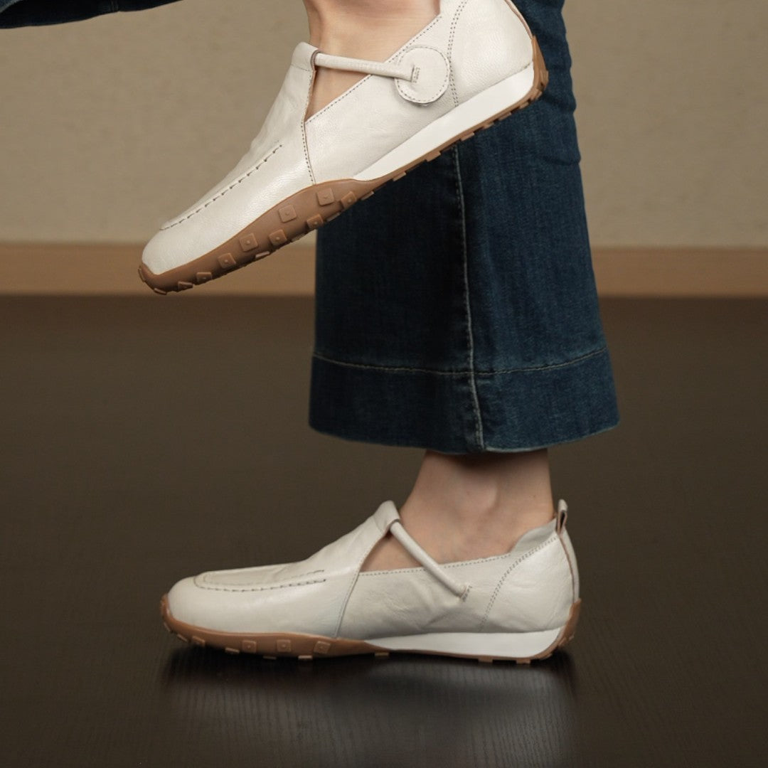 Pavia Sheepskin T-Strap Loafers