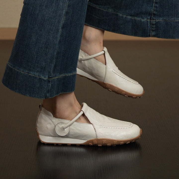 Pavia Sheepskin T-Strap Loafers