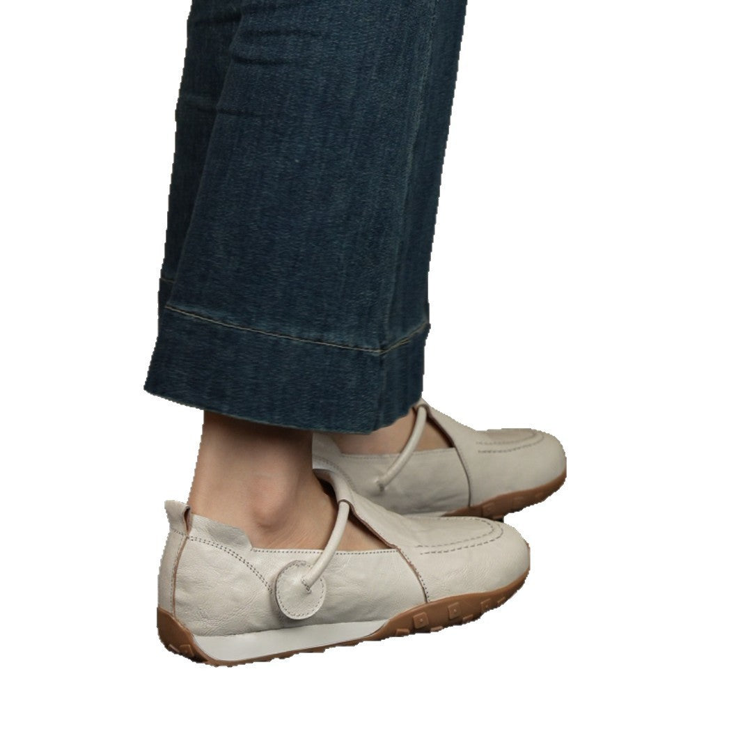 Pavia Sheepskin T-Strap Loafers