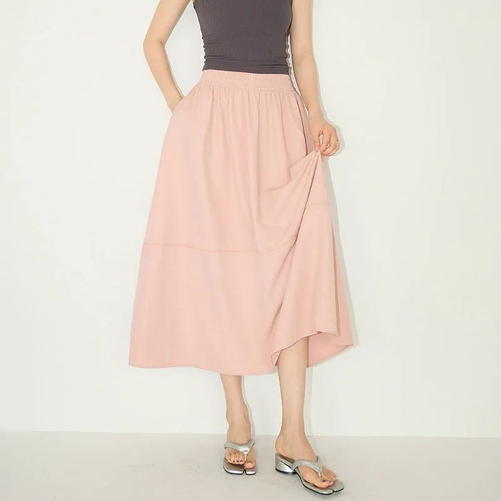 Pavia Flowy Maxi Skirt - Blush Pink