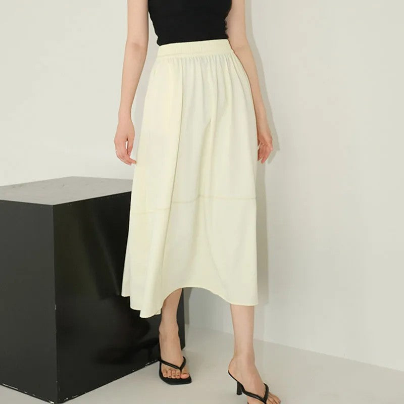Pavia Flowy Maxi Skirt - Ecru
