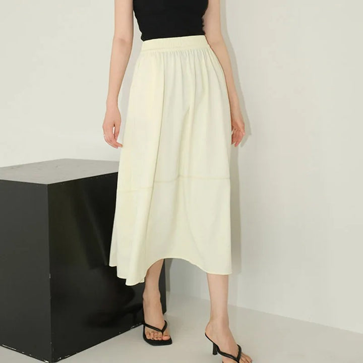 Pavia Flowy Maxi Skirt - Ecru