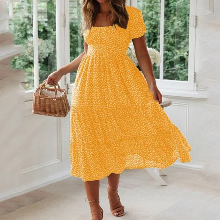 Perugia Floral Midi Dress - Marigold