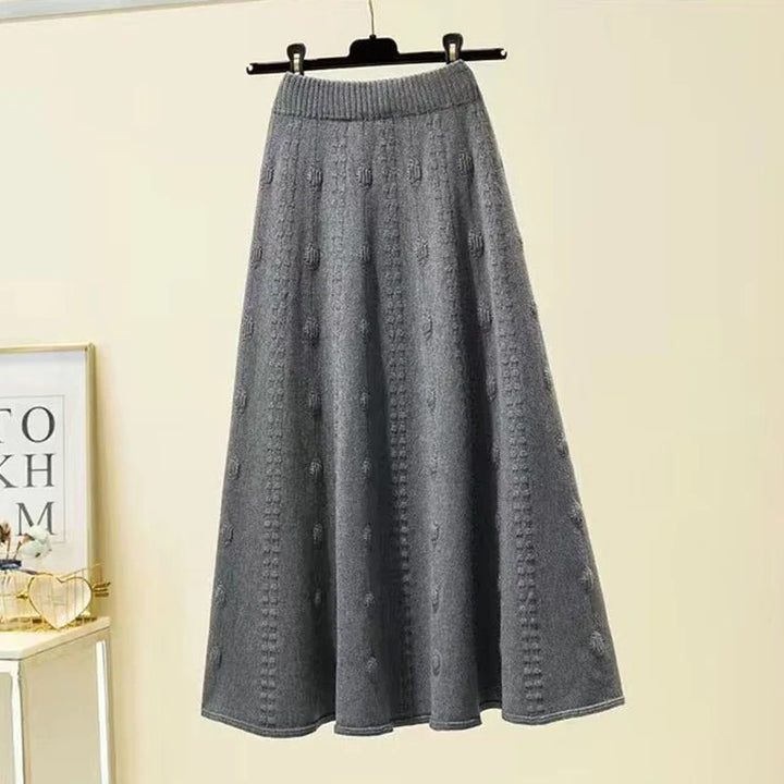 Perugia Knit Midi Skirt - Slate Grey