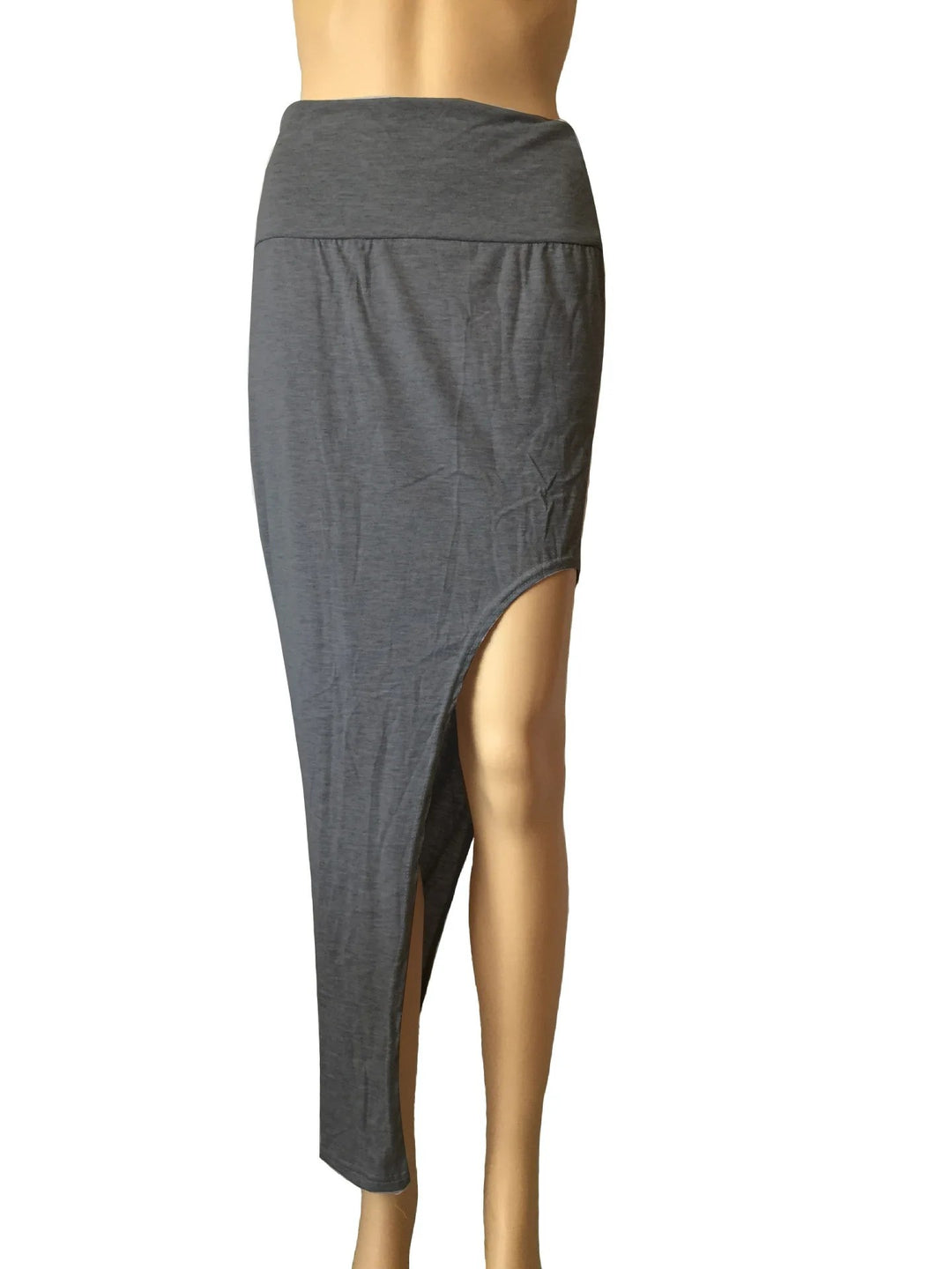 Pisa High Slit Maxi Skirt - Graphite