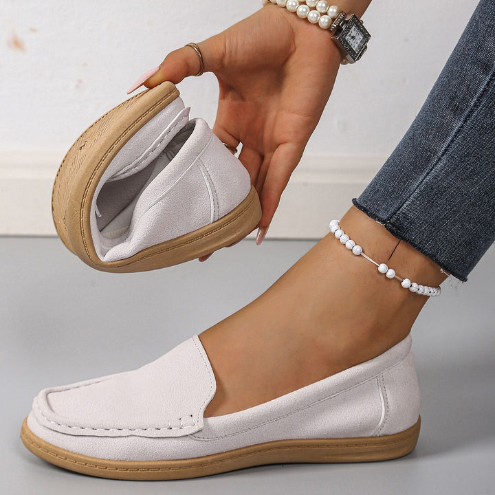 Piacenza Genuine Leather Loafers - Ivory