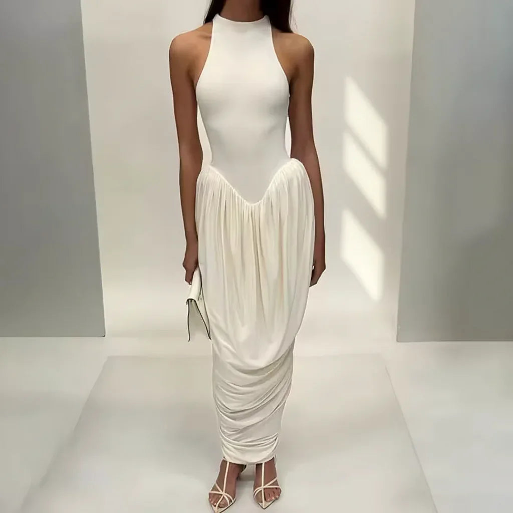 The Drape Halter Maxi Dress