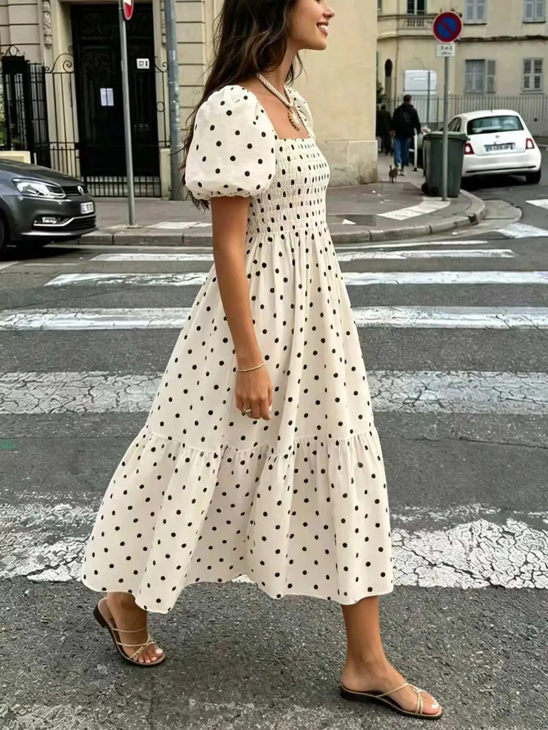 Rochelle Polka Dot Midi Dress
