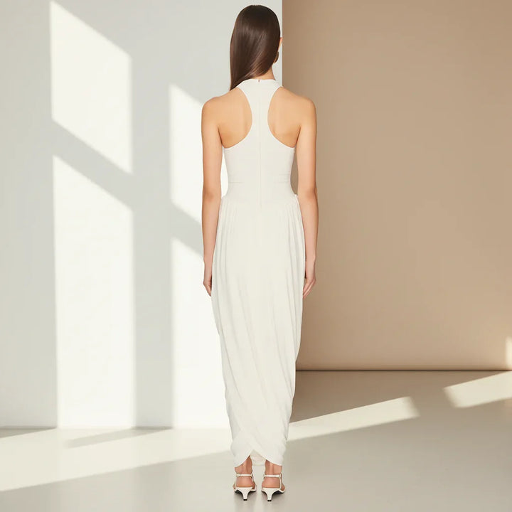 The Drape Halter Maxi Dress