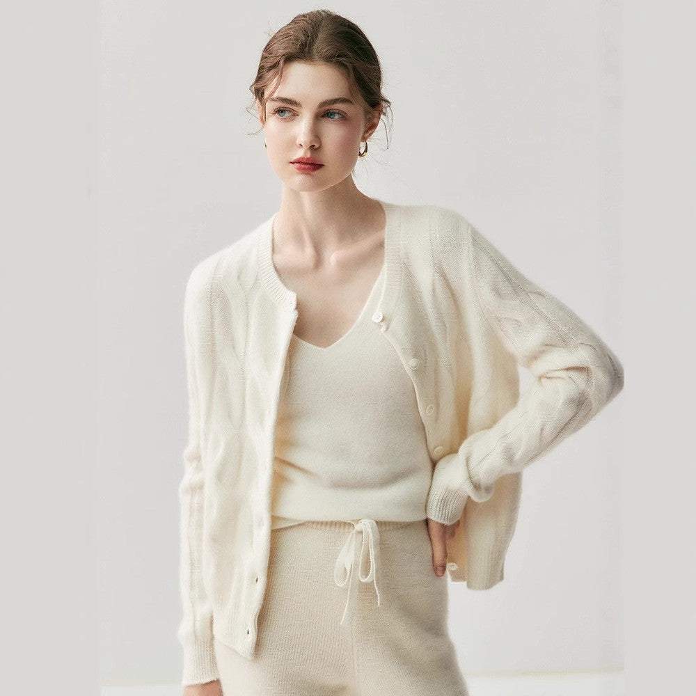 Thornbury Cashmere Cable Cardigan