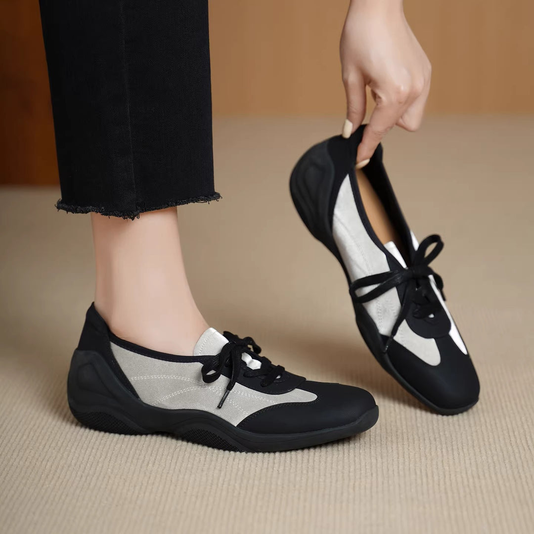 Thun Genuine Leather Sneakers - Black & Ivory