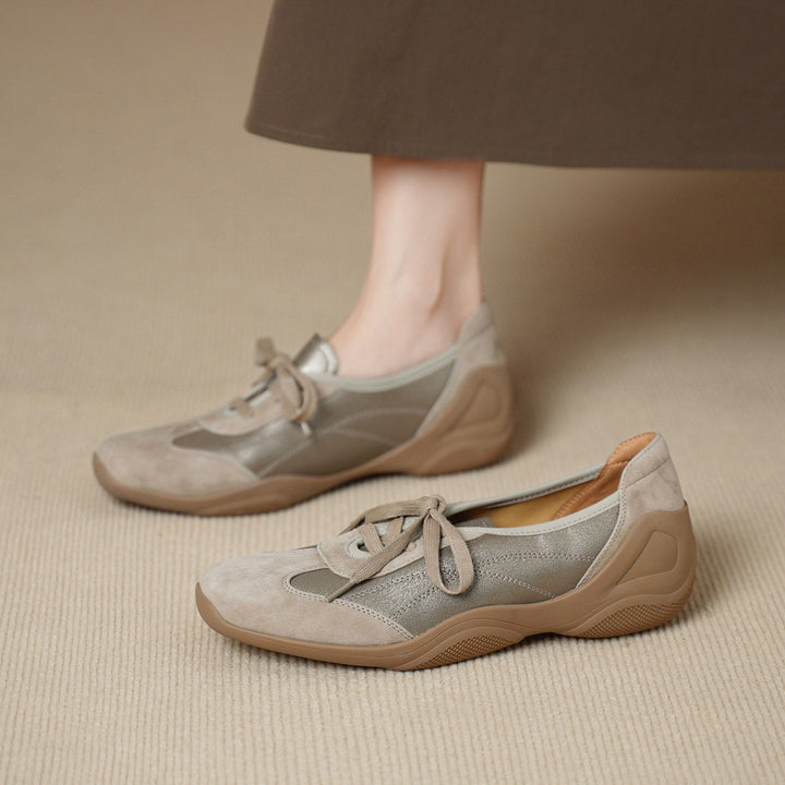 Thun Genuine Leather Sneakers - Greige Bronze