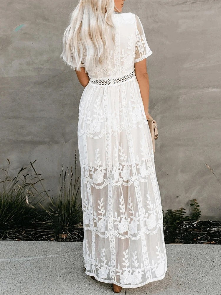 Toulouse Embroidered Maxi Dress