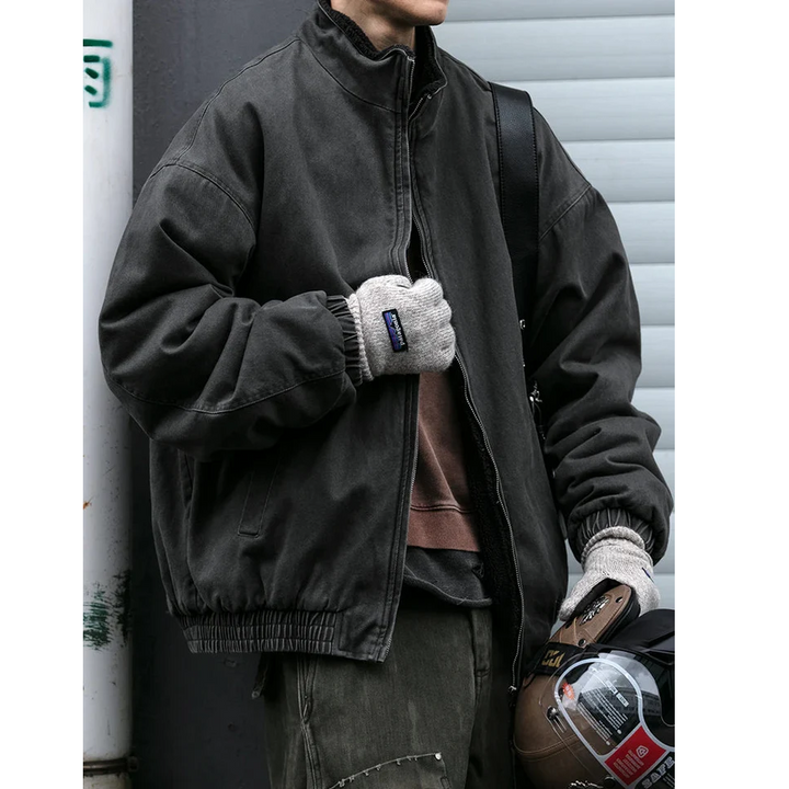 Calder Soft Zip-Up Bomber Jacket