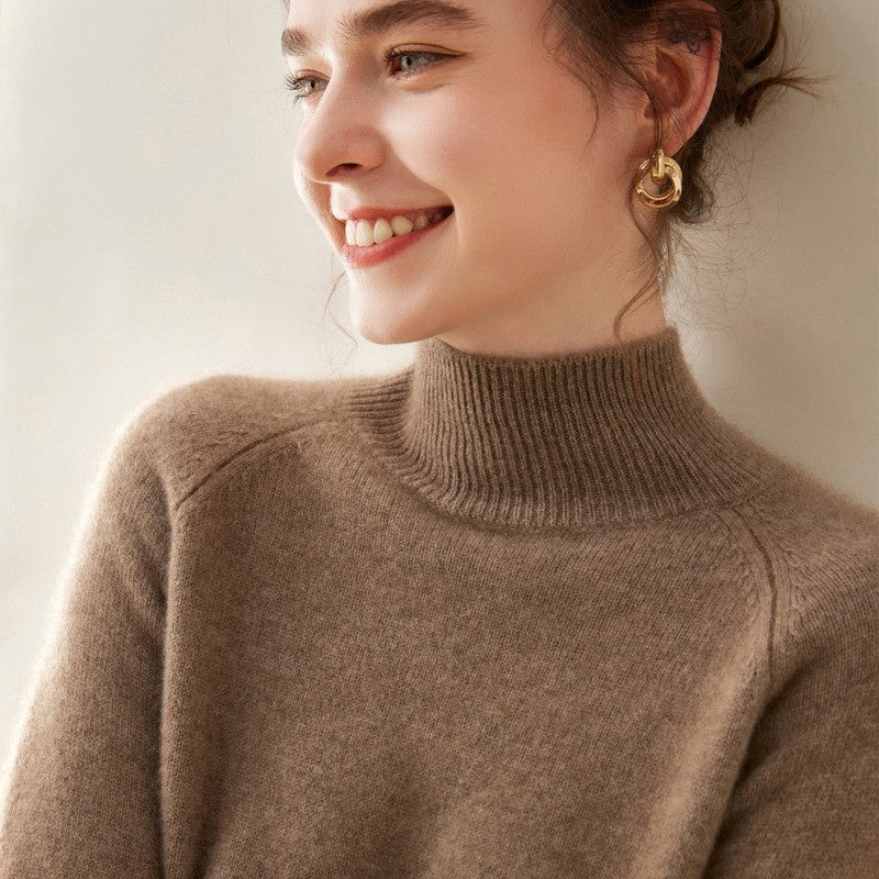 Valence Cashmere Mock Neck Sweater