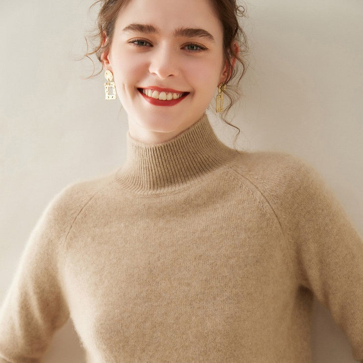 Valence Cashmere Mock Neck Sweater