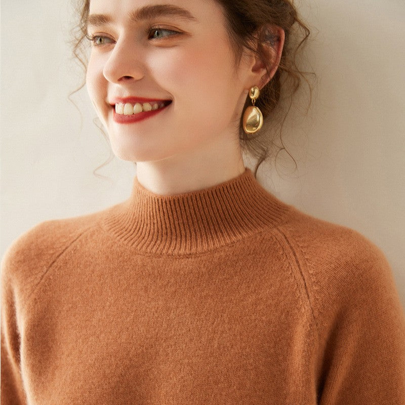 Valence Cashmere Mock Neck Sweater
