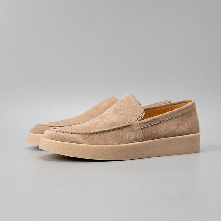 Valmont Suede Loafers - Almond Beige