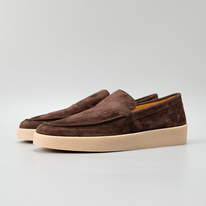 Valmont Suede Loafers - Caramel Tan