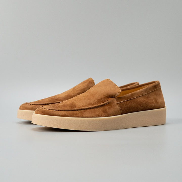 Valmont Suede Loafers - Chestnut Brown