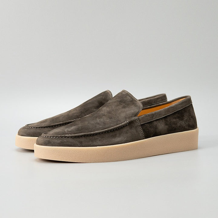 Valmont Suede Loafers - Slate Gray