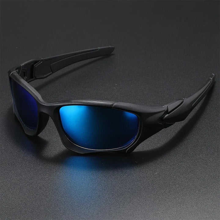 Vector Polarized Sunglasses - Matte Black / Cobalt Flash