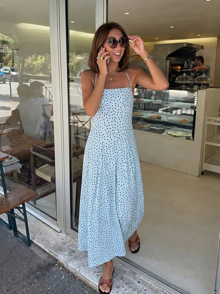 Vicenza Polka Dot Maxi Dress