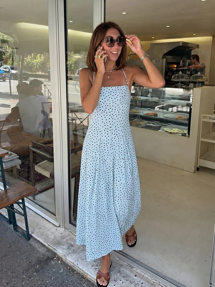 Vicenza Polka Dot Maxi Dress