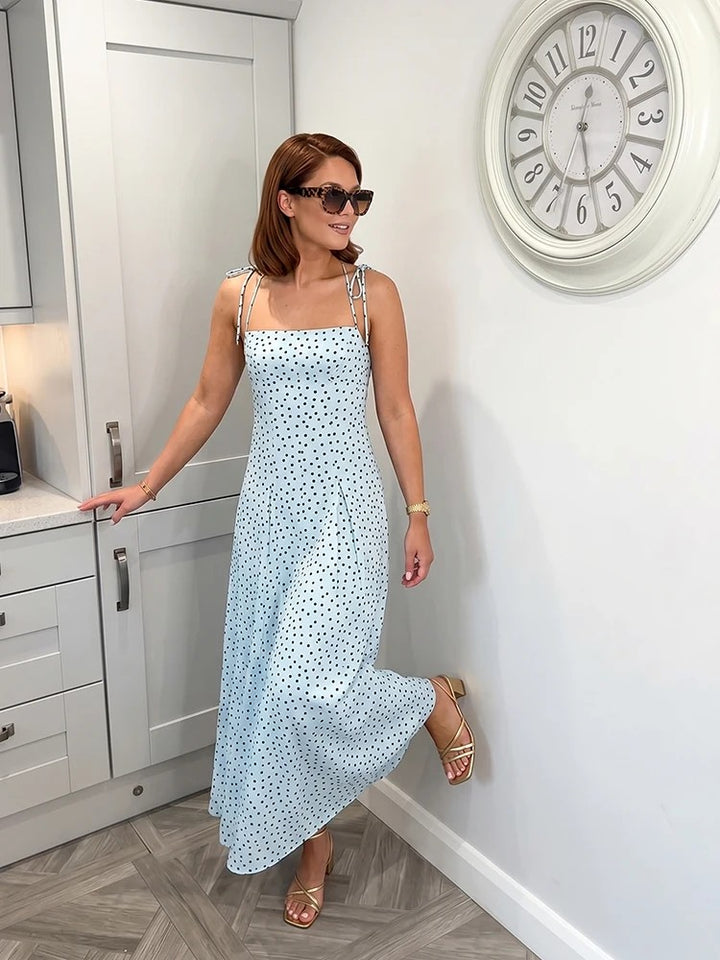 Vicenza Polka Dot Maxi Dress